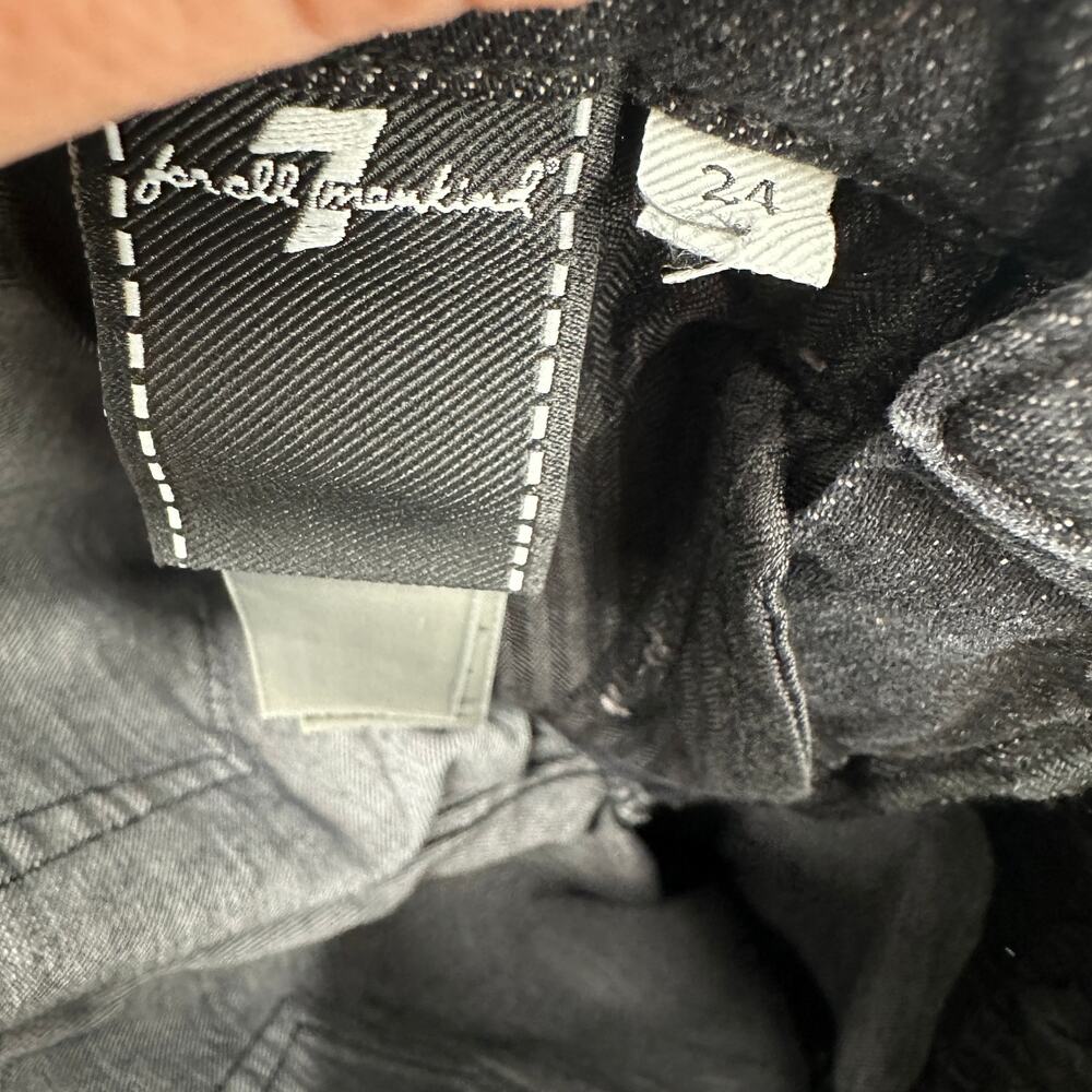 7 FOR ALL MANKIND NWT High Waist Super Skinny Dark Jean in Savage // 24 - Picture 12 of 14